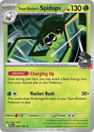 Team Rocket's Spidops 020/182 - Destined Rivals