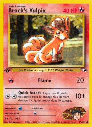 Brock's Vulpix 73/132 - Gym Heroes