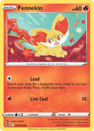 Fennekin 025/195 - Silver Tempest
