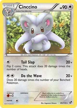 Cinccino 89/114 - Bllack & White Base