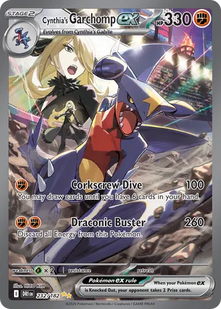 Cynthia's Garchomp ex 232/182 - Destined Rivals