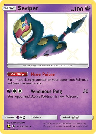Seviper SV15/SV94 - Hidden Fates