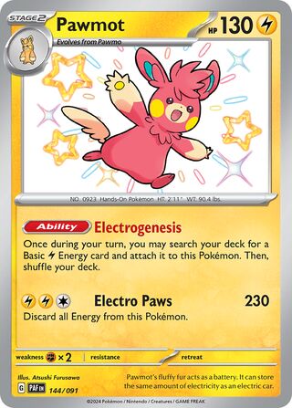 Pawmot 144/091 - Paldean Fates