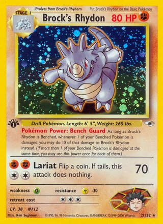 Brock's Rhydon 2/132 - Gym Heroes