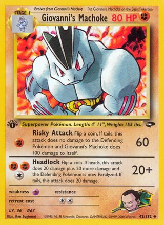 Giovanni's Machoke 42/132 - Gym Heroes