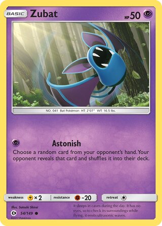 Zubat 54/149 - Sun & Moon Base