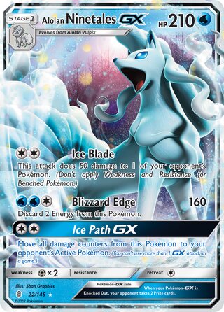 Alolan Ninetales-GX 22/145 - Guardians Rising