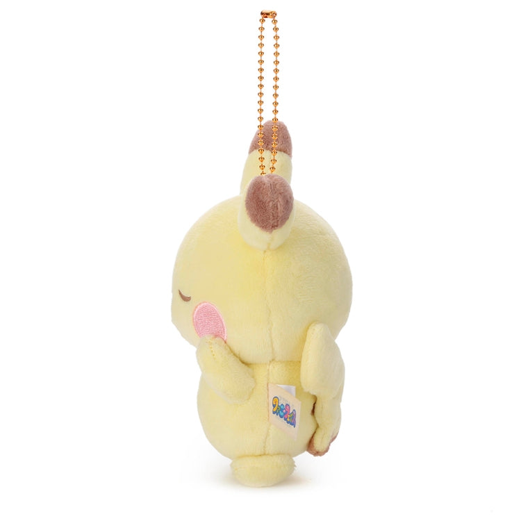 PokéPeace Funny Face Ball Chain Plushie – Pikachu