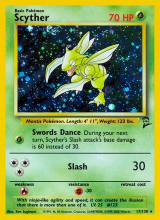 Scyther 17/130 - Base Set 2