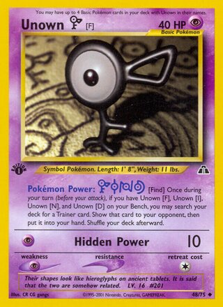 Unown [F] 48/75 - Neo Discovery