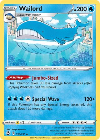 Wailord 038/195 - Silver Tempest
