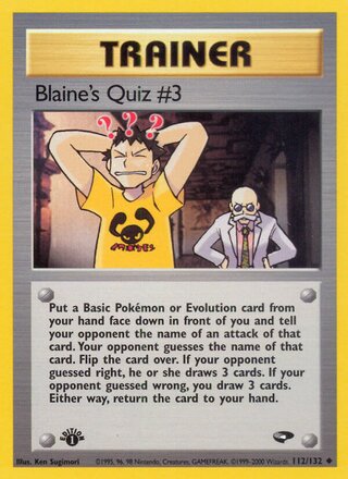 Blaine's Quiz #3 112/132 - Gym Heroes