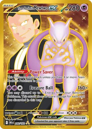 Team Rocket's Mewtwo ex 240/182 - Destined Rivals