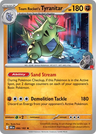 Team Rocket's Tyranitar 096/182 - Destined Rivals