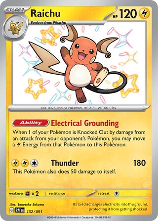 Raichu 132/091 - Paldean Fates