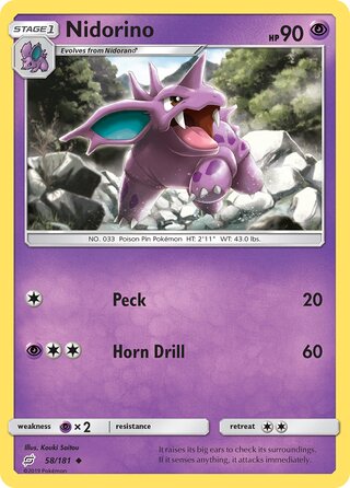 Nidorino 58/181 - Team Up