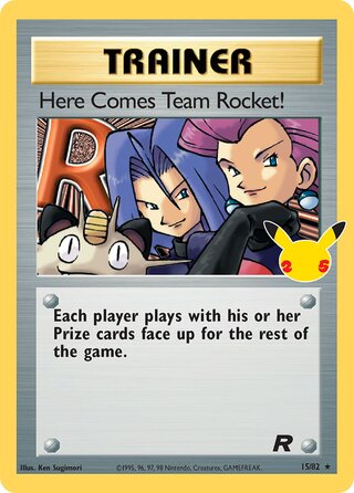 Here Comes Team Rocket! 15/82 - Celebrations - NM - front