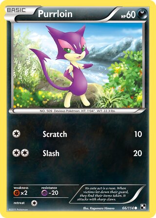 Purrloin 66/114 - Bllack & White Base