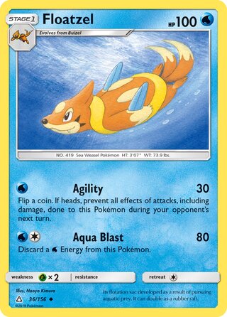 Floatzel 36/156 - Ultra Prism