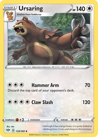 Ursaring 139/189 - Darkness Ablaze