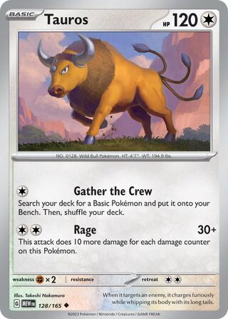 Tauros 128/165 - Scarlet & Violet 151