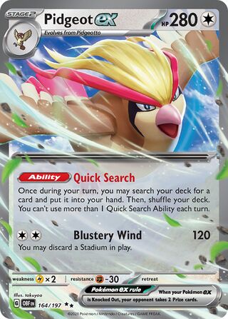 Pidgeot ex 164/197 - Obsidian Flames