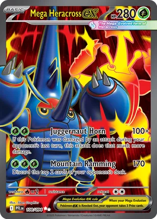 Mega Heracross ex 108/094 - Phantasmal Flames