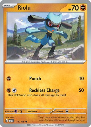 Riolu 113/198 - Scarlet & Violet Base