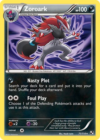 Zoroark 71/114 - Bllack & White Base