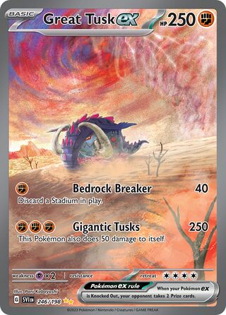 Great Tusk ex 246/198 - Scarlet & Violet Base