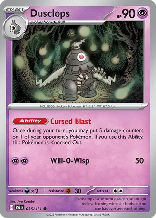 Dusclops 036/131 - Prismatic Evolutions