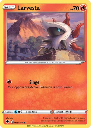 Larvesta 029/189 - Darkness Ablaze