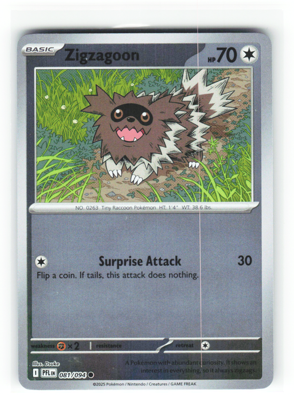 Zigzagoon 081/094 - Phantasmal Flames - NM (ID: 53134932368084) - front