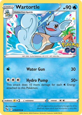Wartortle 016/078 - Pokémon GO