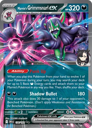 Marnie's Grimmsnarl ex 136/182 - Destined Rivals
