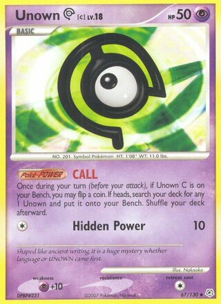 Unown C 67/130 - Diamond & Pearl Base