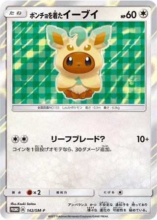 Poncho-wearing Eevee - Sun & Moon Promos