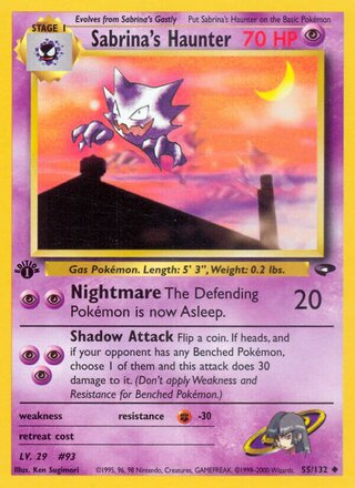 Sabrina's Haunter 55/132 - Gym Challenge