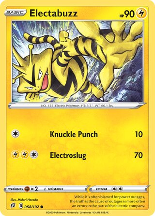 Electabuzz 058/192 - Rebel Clash