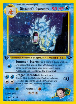 Giovanni's Gyarados 5/132 - Gym Heroes