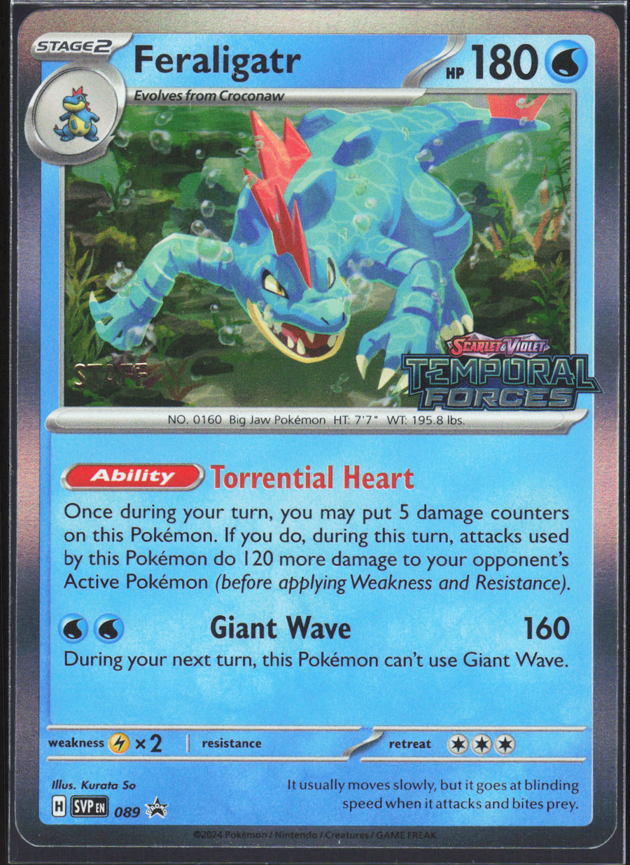 Feraligatr (Prerelease) [Staff] 089 - SV: Scarlet & Violet Promo Cards