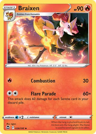 Braixen 026/195 - Silver Tempest