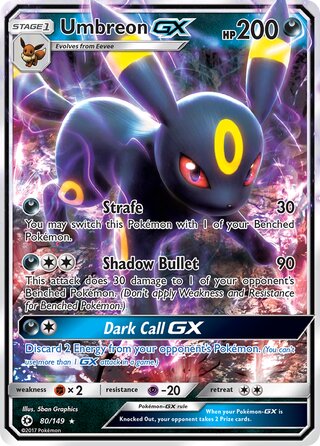 Umbreon-GX 80/149 - Sun & Moon Base