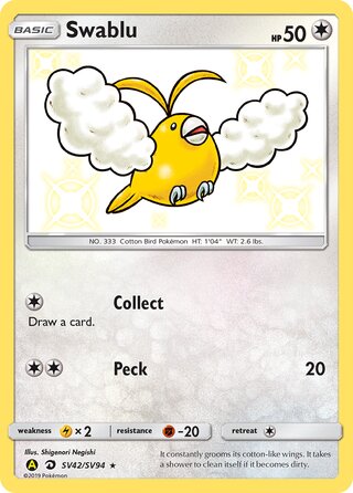 Swablu SV42/SV94 - Hidden Fates