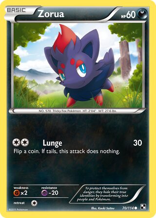 Zorua 70/114 - Bllack & White Base