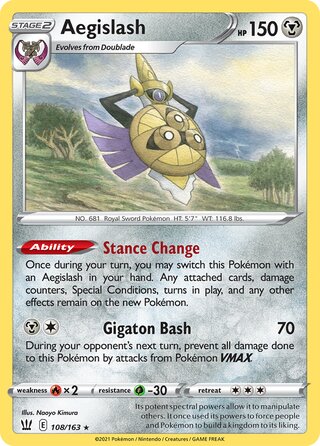 Aegislash 108/163 - Battle Styles
