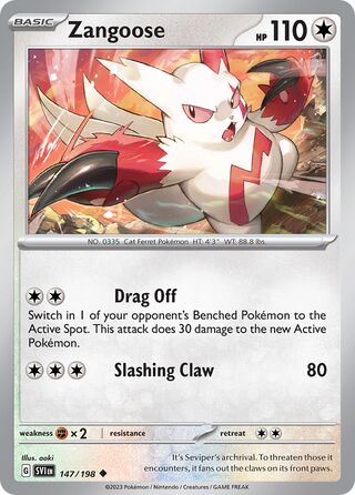 Zangoose 147/198 - Scarlet & Violet Base