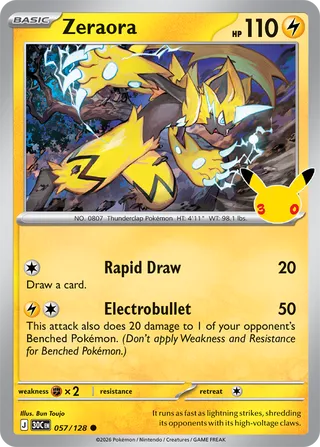 Zeraora 057/128 - 30th Celebration
