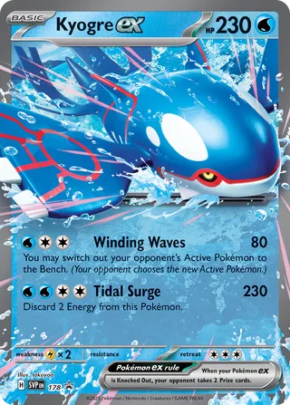 Kyogre ex 178 - Scarlet & Violet Promos