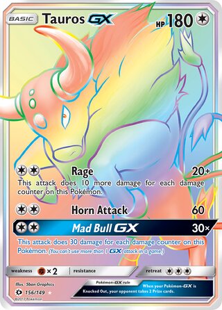 Tauros-GX 156/149 - Sun & Moon Base